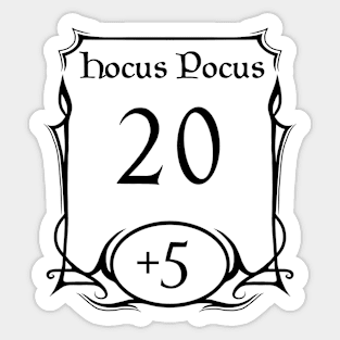 Hocus Pocus DnD Stat Sticker